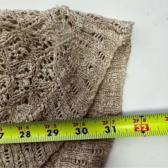 MAURICES Women’s Long Cardigan Open Loose Knit Sweater Sz XS Beige/Tan Color LS - Picture 12 of 13